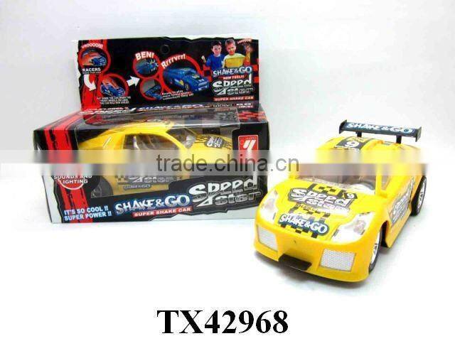 musical and light shaking racing car