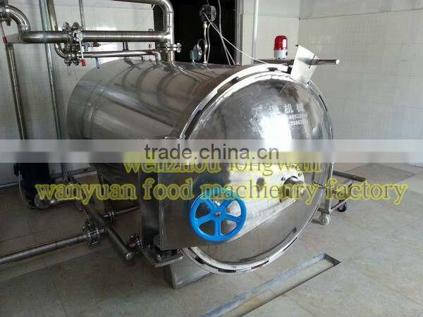 semi-automatic counter pressure steam sterilizer for meat product
