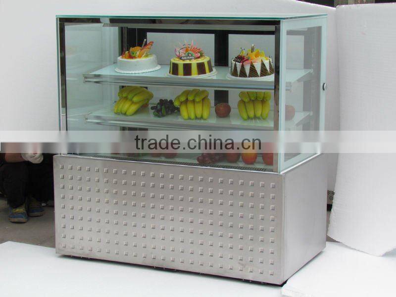 jieguan luxury free standing double arc cake Display Cooler /Cake Display Refrigerator CW-1200