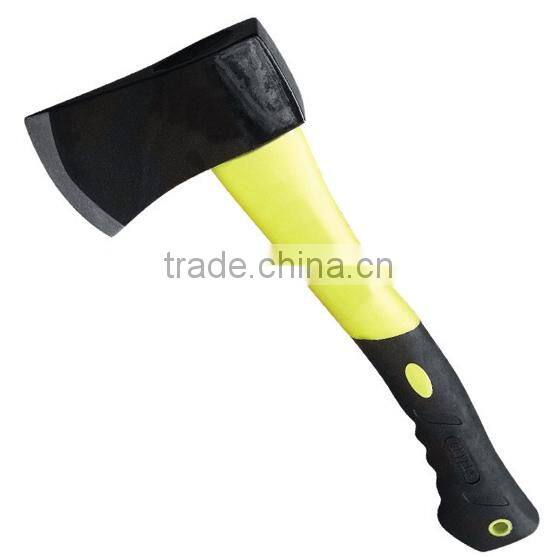 spitting maul with pp damascus axe head with fiberglass handle