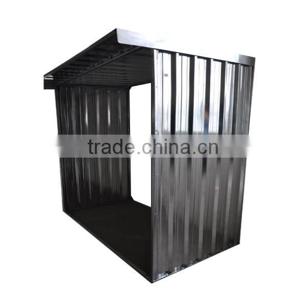 6*3ft firm structure 2016 log storage shed with steel frame