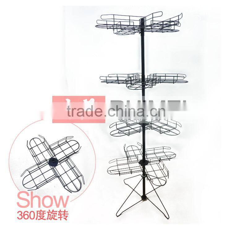 360 degree flexible 4 tier baseball cap rack