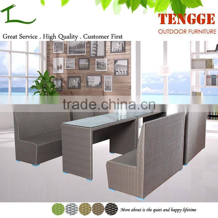 All weather outdoor and indoor PE rattan bar lounge chairs