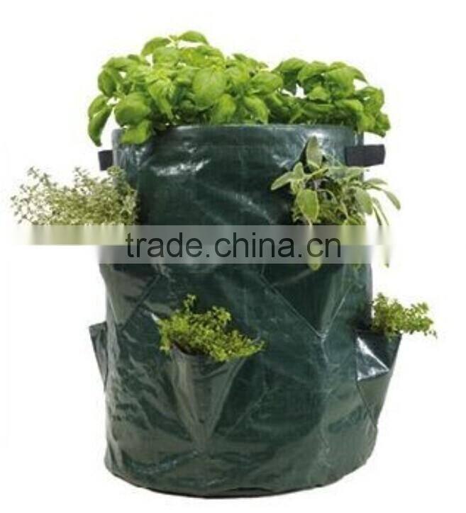 Herb Planting Bag Planters Reusable Tough, Woven Polyethylene Green Tree