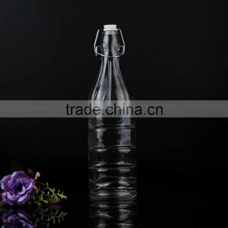 High quality glass oem water bottle with different pattern