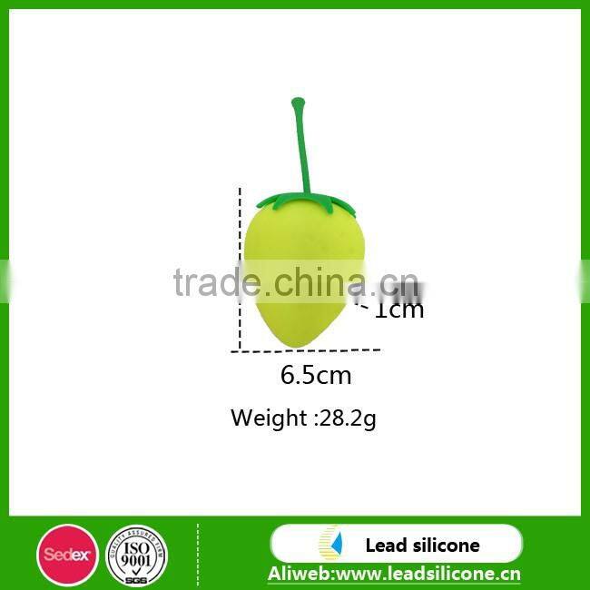 promotional gift soft silicone key bag, custom strawberry design soft silicone key bag, hot selling key bag