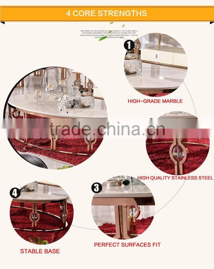 Stainless Steel Marble Modern Gold Coffee Table C366