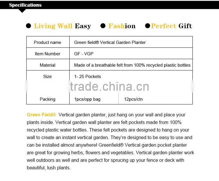 Vertical black wall planter, vertical wall gardening planter