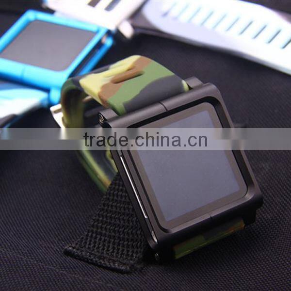 nice design silicone camouflage watchband for mens watch