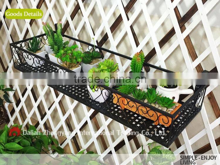 European style wrought iron balcony designs hanging flower basket