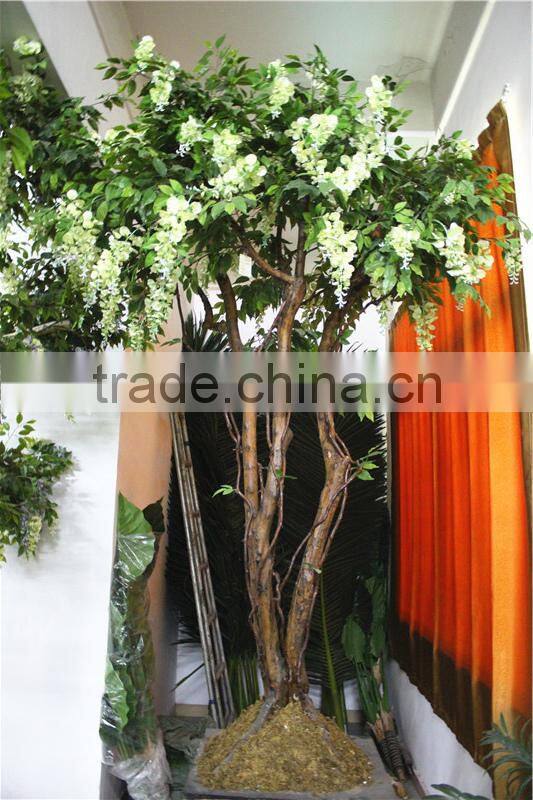 Home garden deco 50cm to 400 cm hight artificial white large Chinese wistaria EDHS1501 1607