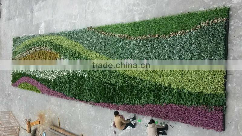 Artificial Famous Parting Patern plant wall (special offer/bargain price:/2014 High Quality Factory pricer )
