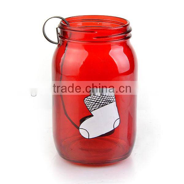 christmas design candle jar