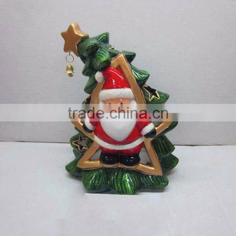 Custom 2017 Christmas resin snowman candlestick