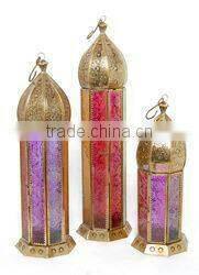 coloured fancy metal lantern