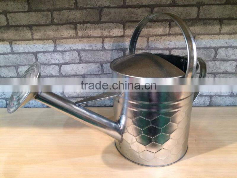 10L Large Capacity Garden Galvanized Steel Watering Can