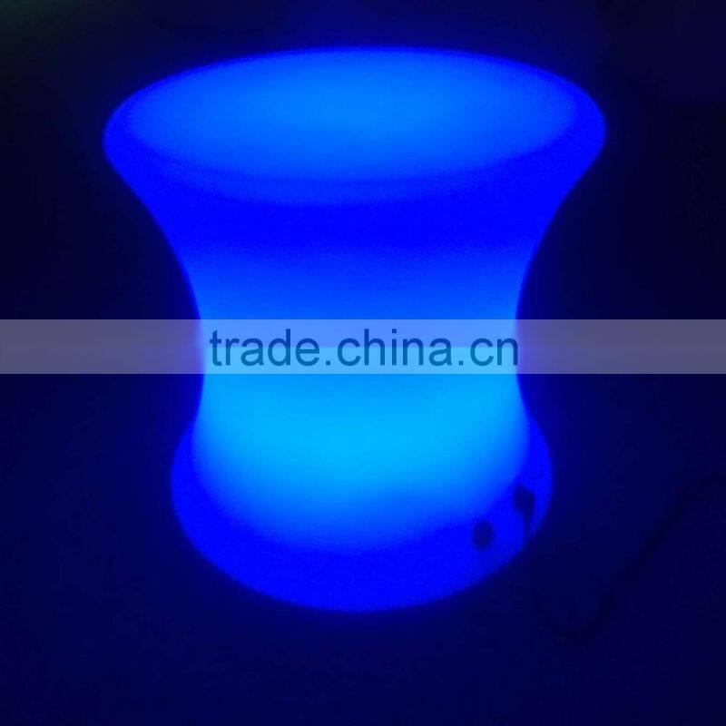 PE made waterproof outdoor use led stool / colorful changing led light up stool seat