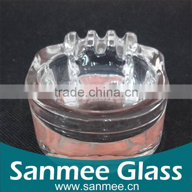 2016 Latest Design Cheap Price Skull Shaped Glass Cigar Ashtrays