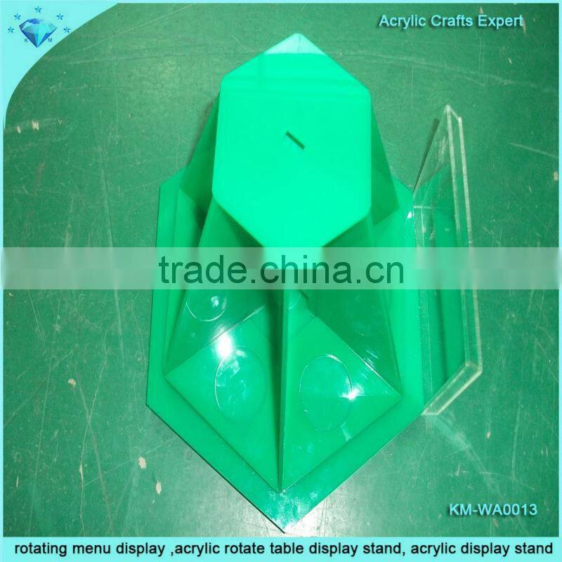 Fashion and colorful acrylic rotate table display stand