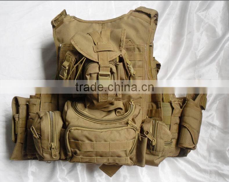 khaki army tactical vest