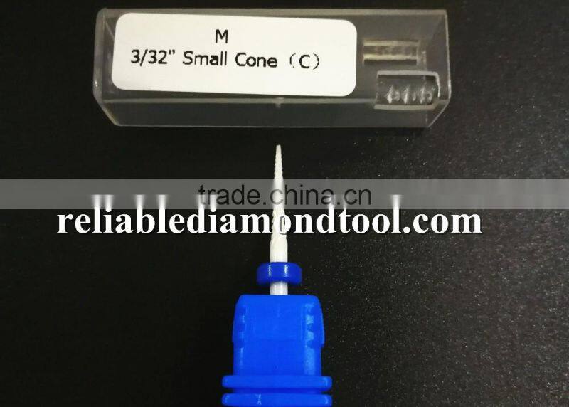 Medium Type Small Cone Head Diameter 2.0MM Polishing Drill Nail Ceramic Drill Bit