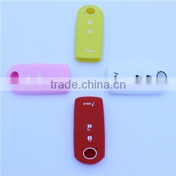 Silicone car key cover bag for mazda 3 button keys
