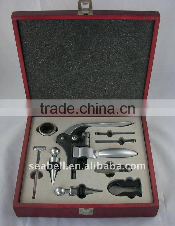 9pcs zinc alloy wine tool set
