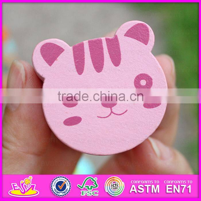 2015 Hot sale Wooden Blocks Train Set Toys Animal Vehicles Toys,Cute wooden animal blocks train toy,Pull Line Train Toy W04A066