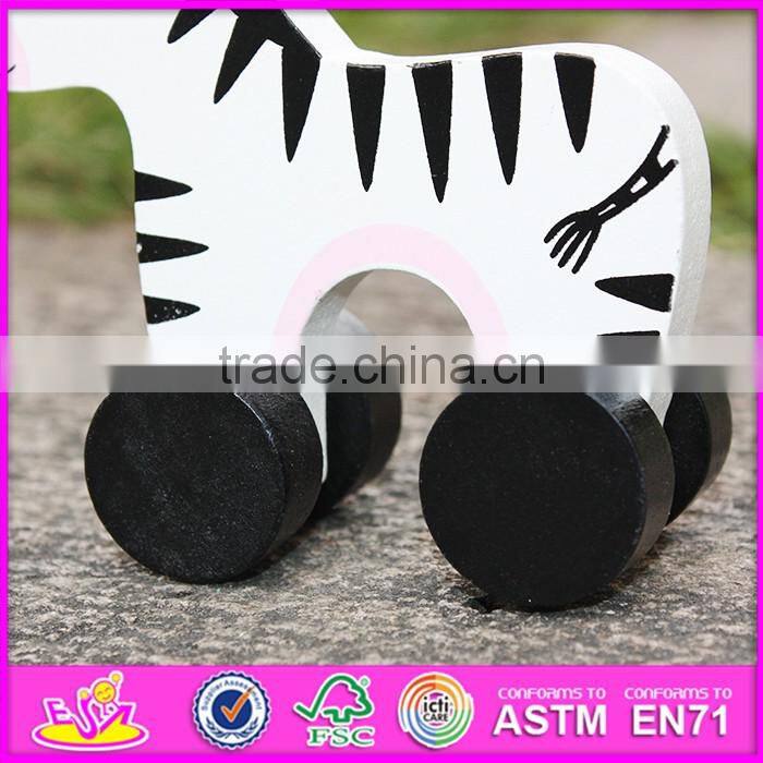 2017 New products animal toy wooden cars for kids W04A316