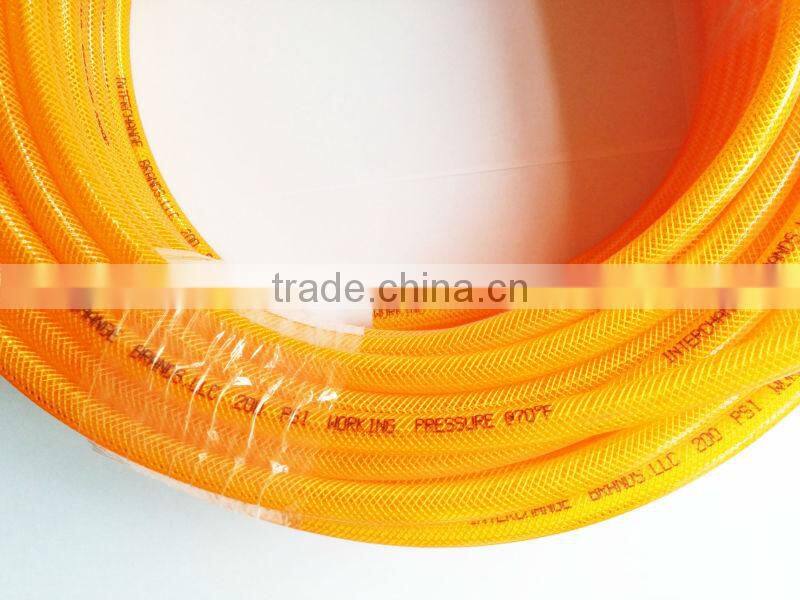 flexing thread pu pipe grease resistance 3/8"(13.5mm*9.5mm) yellow used for industry for braid tube
