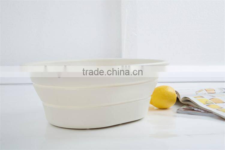 Fashionable collapsible salad bowl fruit wash bowl