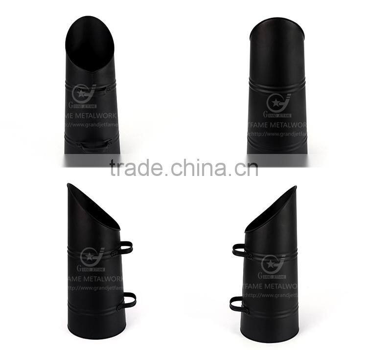 iron powder coating fire bucket fireplace metal coal bucket