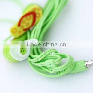 Zipper earphone slippers Earphone 3.5MM BASS MP4 MP3 Headphone earphone
