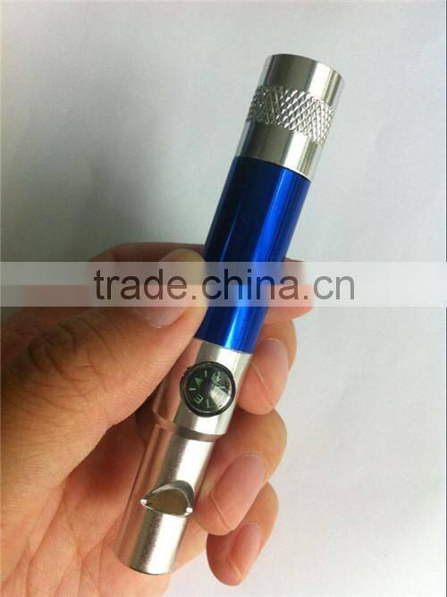 Hot selling LED torch with whistle and compass