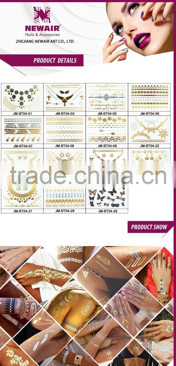 New temporary water based tattoo sticker skull water transfer temporary tattoo Sticker