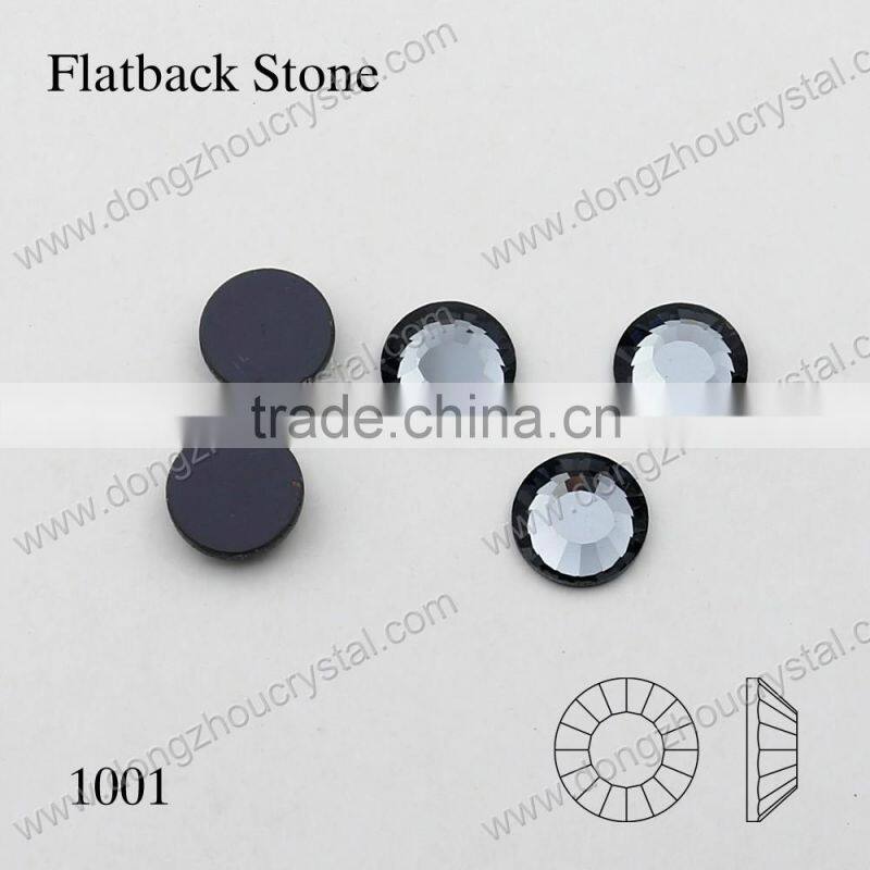 Round shape flat back colorful glass fancy stones for jewelry