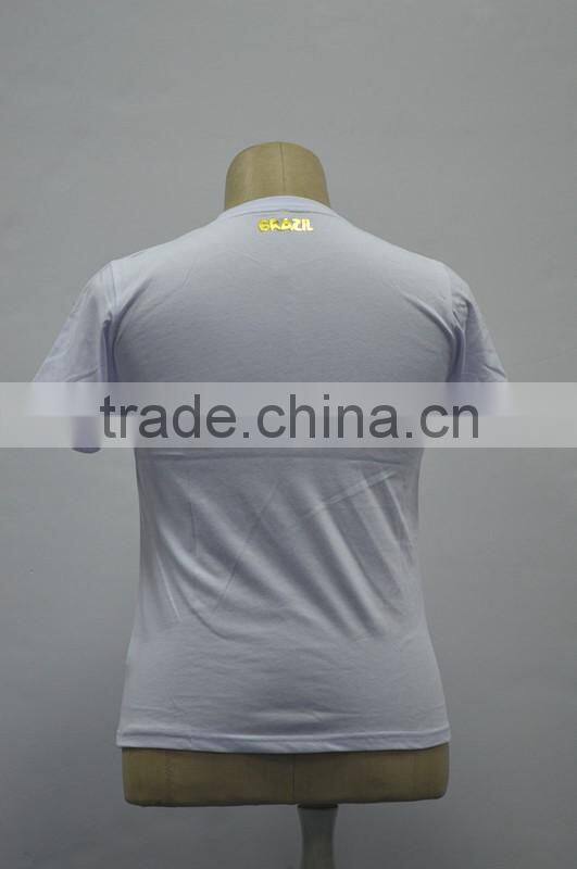 OEM High quality short sleeve 95 organic cotton 5 elastane t shirt