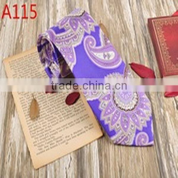 hot selling jacquard printing paisley silk neckties