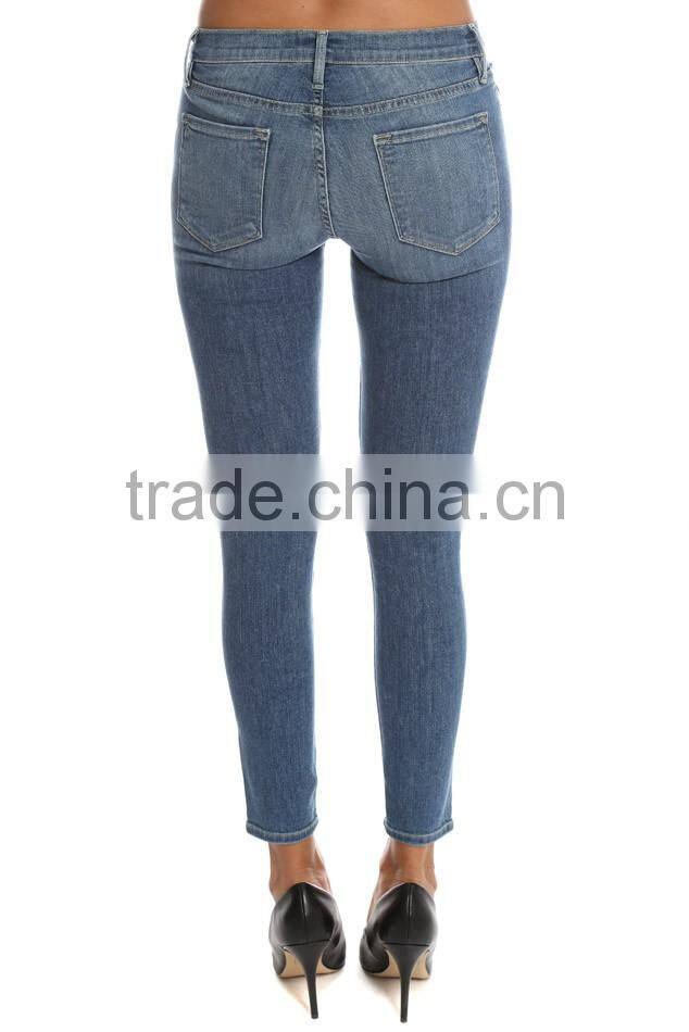 2016 new arrival no brand name lady pants,custom lady pants,denim lady pants