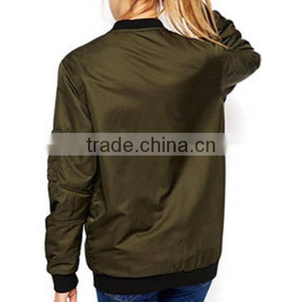 2015 BSCI Wholesale Nylon Bomber Jackets In Spring