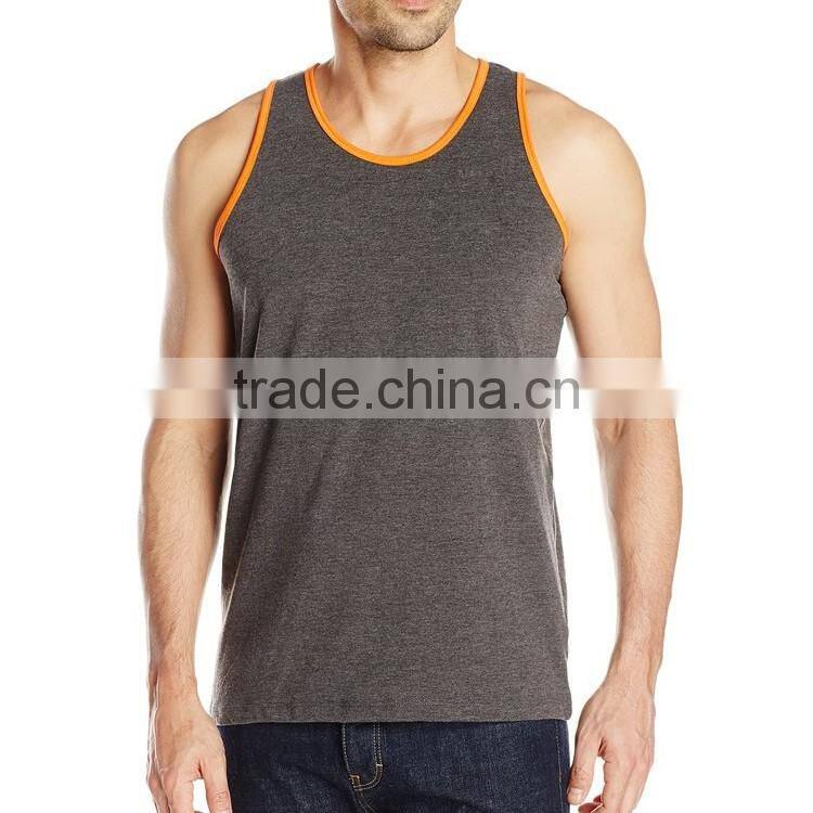 Latest Design Fashion Gym Wholesale 100 Cotton Blank Mens Tank Top
