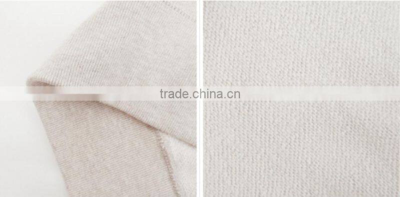 Plain Heather Color Crew Neck Pullover Sweatshirt