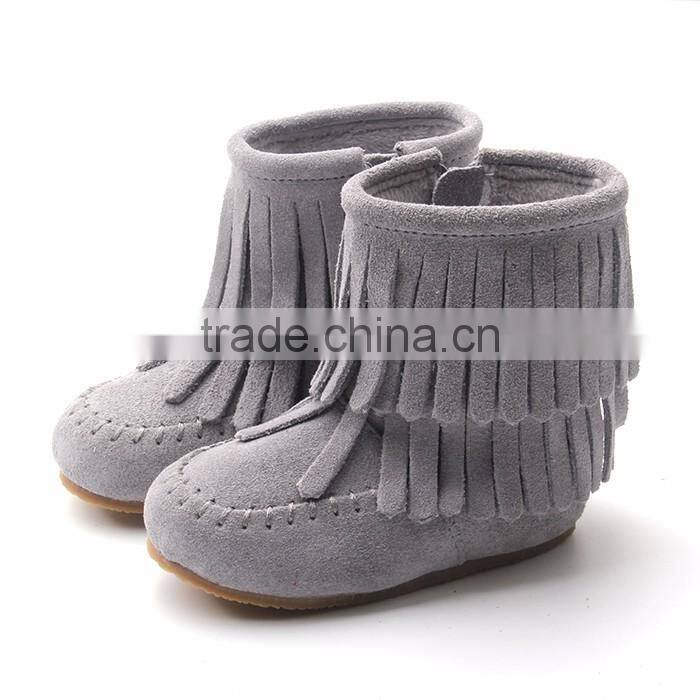 Wholesale girls moccasins boots hard sole baby boy boots