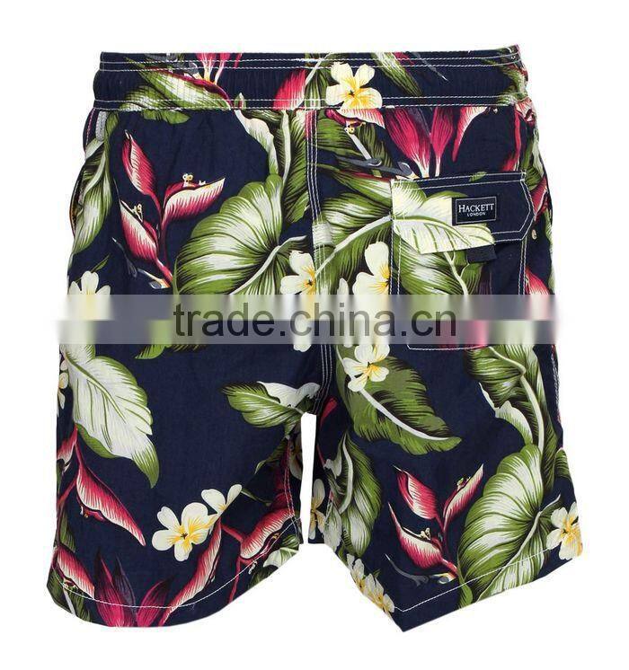 Hot plant beach floral printing custom board shorts