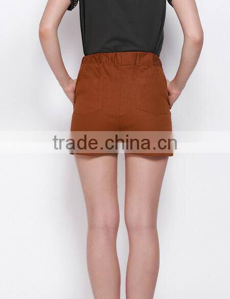 EY0586P High Waist Fashion design hem shorts for women wholesale