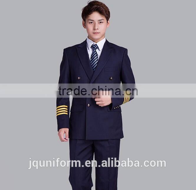 custom 2016 High quality new fashion cool formal Aircraft commander pilot uniforms wholesale for sale