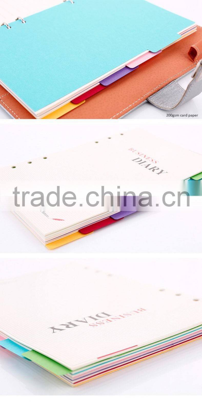 25K/36K/48K card paper planner 6 holes index page for planner