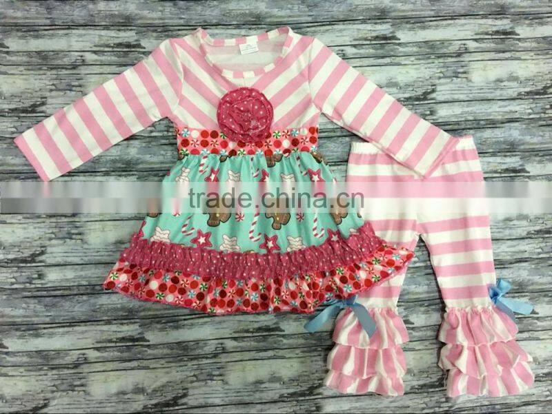 Wholesale children's boutique clothing fall ruffle outfits girls remake boutique outfits