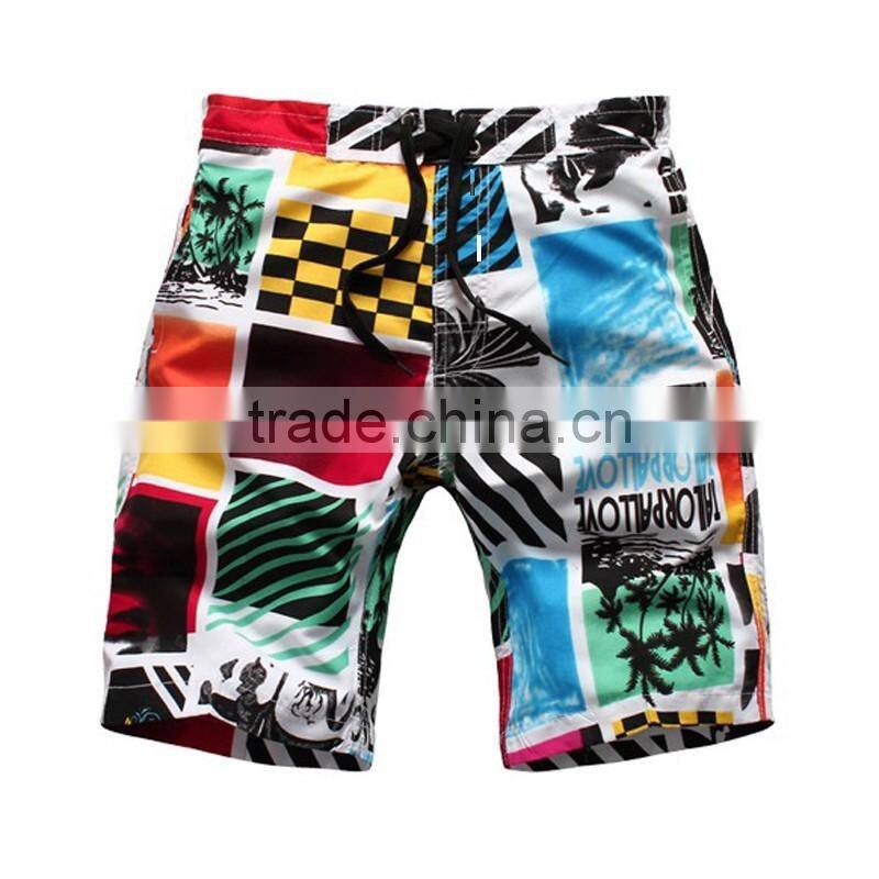 Boys summer quick dry beachwear family full printed shorts/bottoms