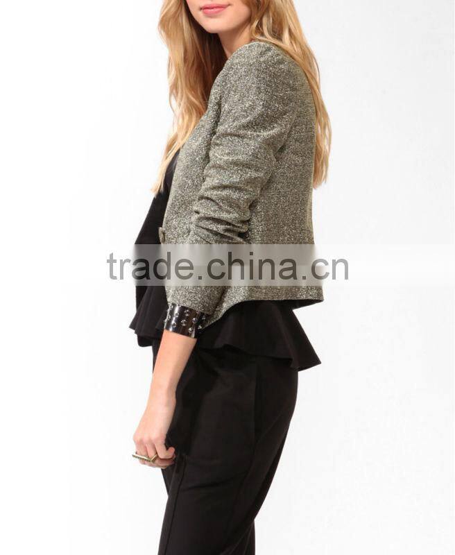 Metallic Single Button Blazer